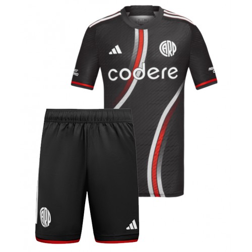 Fotbalové Dres River Plate Dětské Alternativní 2024-25 Krátký Rukáv (+ trenýrky)